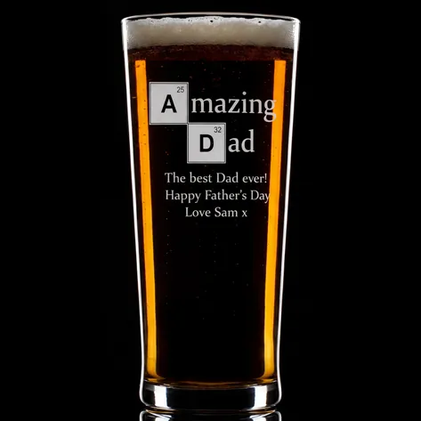Amazing Dad Personalised Pint Glass