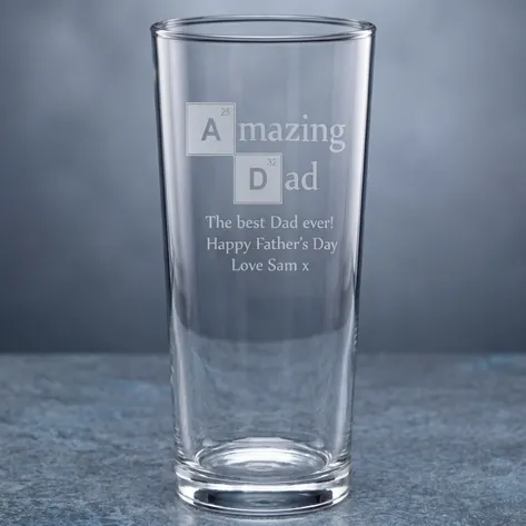Amazing Dad Personalised Pint Glass