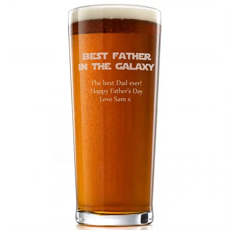 Best Father In The Galaxy Personalised Pint Glass