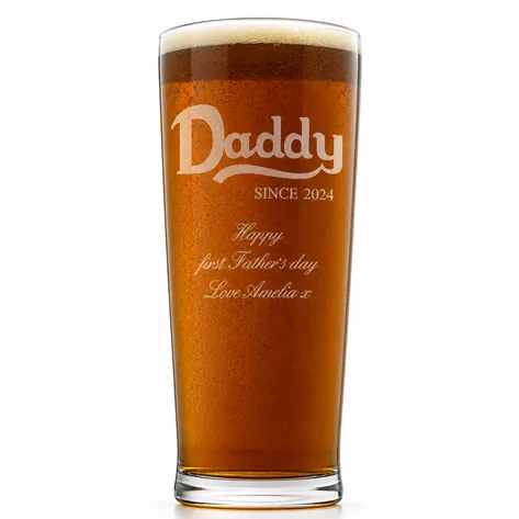 Daddy Since Personalised Pint Glass Daddy Since Personalised Pint Glass
