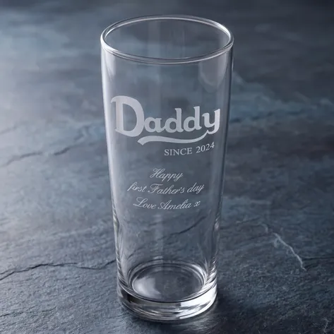 Daddy Since Personalised Pint Glass