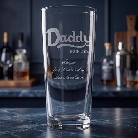 Daddy Since Personalised Pint Glass