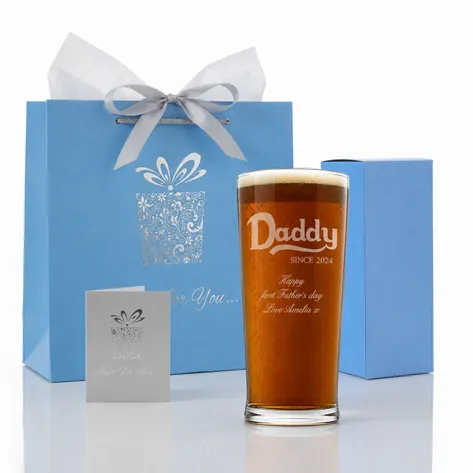 Daddy Since Personalised Pint Glass