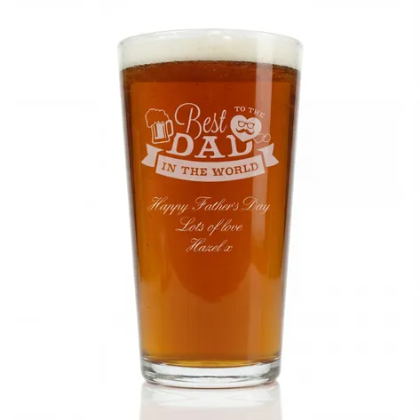 Personalised Pint Glass For Dad Personalised Pint Glass For Dad
