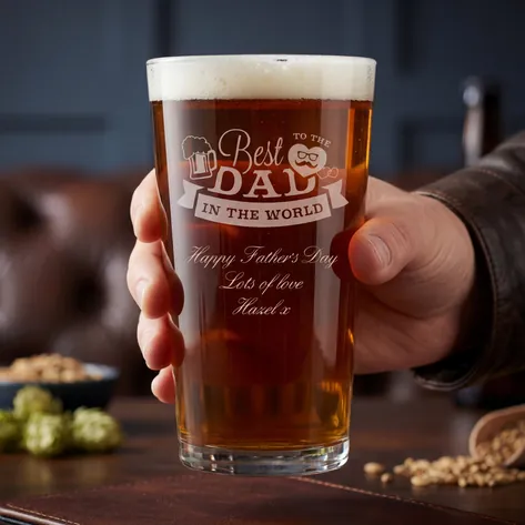 Personalised Pint Glass For Dad