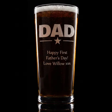 Dad Personalised Pint Glass