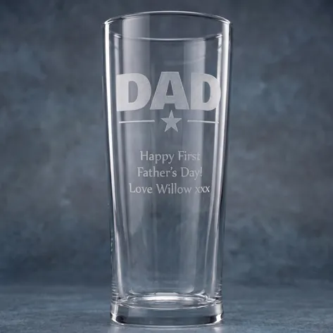 Dad Personalised Pint Glass
