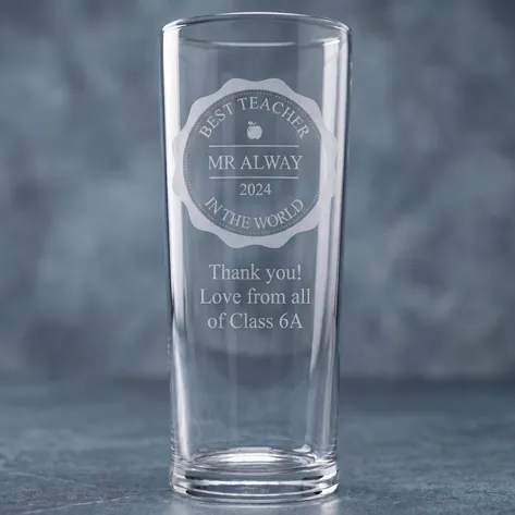 Best Teacher Personalised Pint Glass