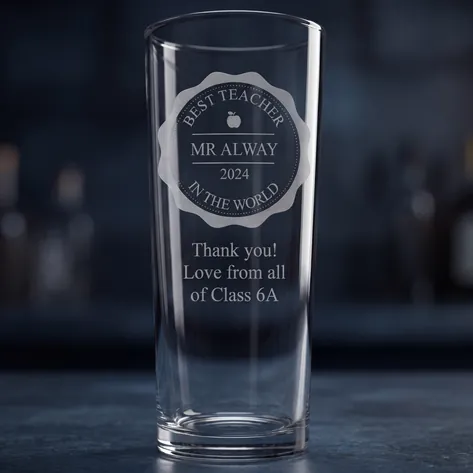 Best Teacher Personalised Pint Glass