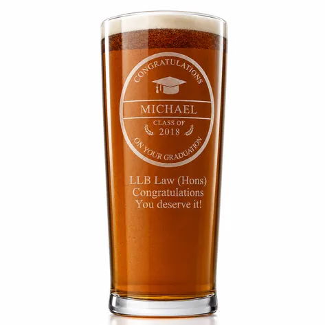 Personalised Graduation Pint Glass Personalised Graduation Pint Glass