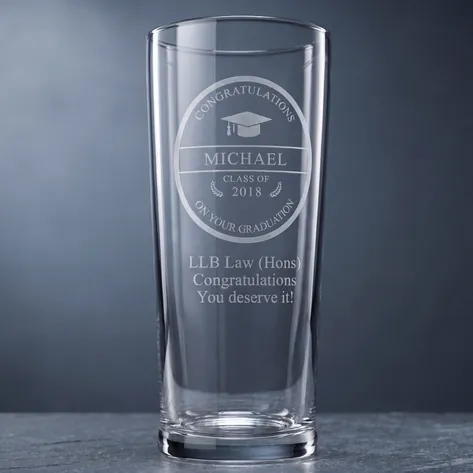 Personalised Graduation Pint Glass