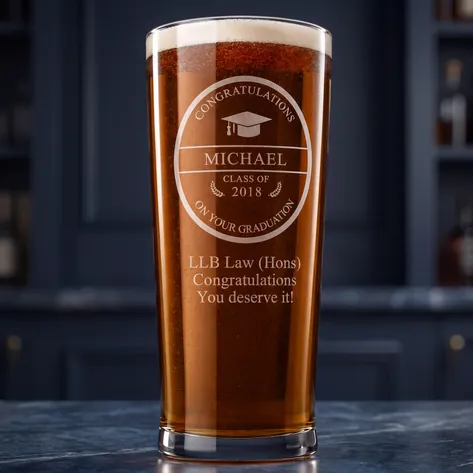 Personalised Graduation Pint Glass
