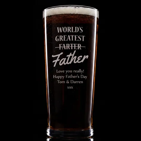 Personalised World's Greatest Farter Pint Glass