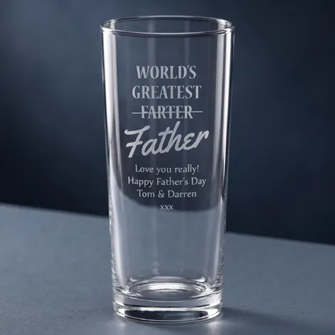 Personalised World's Greatest Farter Pint Glass