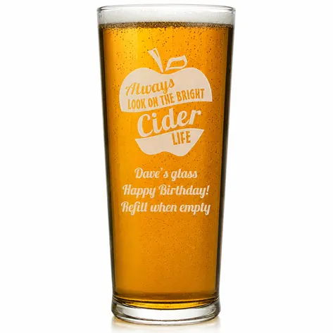 Personalised Pint Glass - Bright Cider Life Personalised Pint Glass - Bright Cider Life
