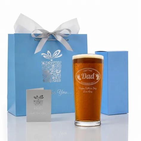 Personalised Pint Glass For A First Time Dad