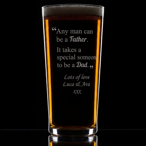 Personalised Pint Glass For A Special Dad