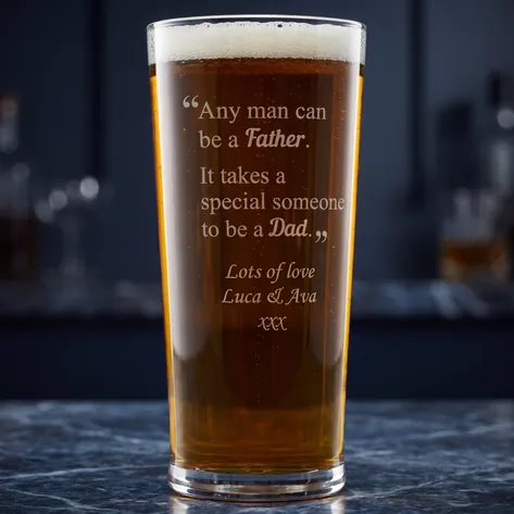 Personalised Pint Glass For A Special Dad