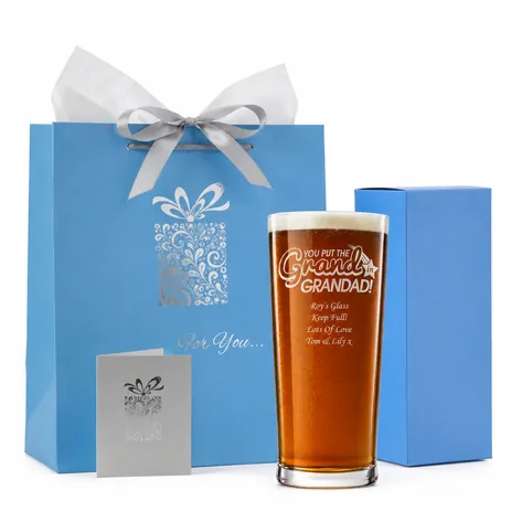 Personalised Grand In Grandad Pint Glass