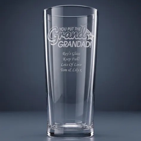 Personalised Grand In Grandad Pint Glass