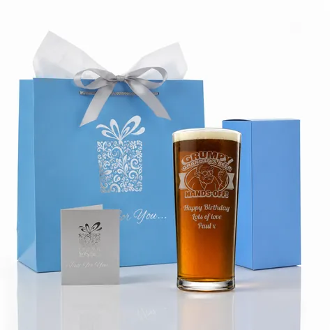 Personalised Grumpy Grandad's Beer Pint Glass