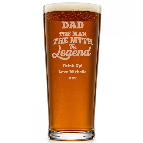 Personalised Pint Glass - Man, Myth, Legend