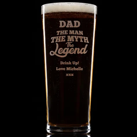 Personalised Pint Glass - Man, Myth, Legend