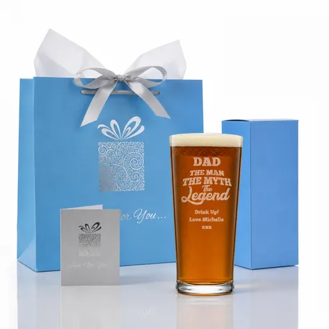 Personalised Pint Glass - Man, Myth, Legend