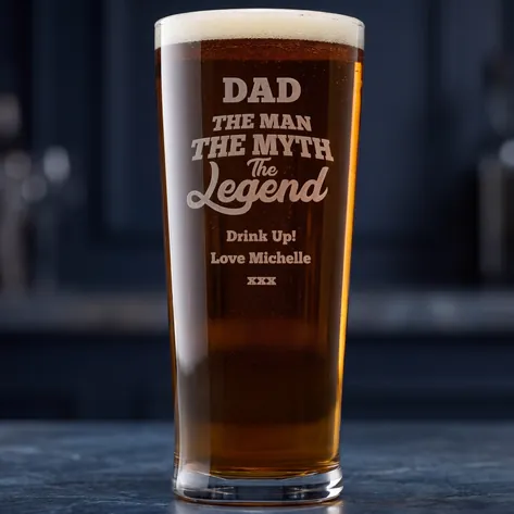 Personalised Pint Glass - Man, Myth, Legend