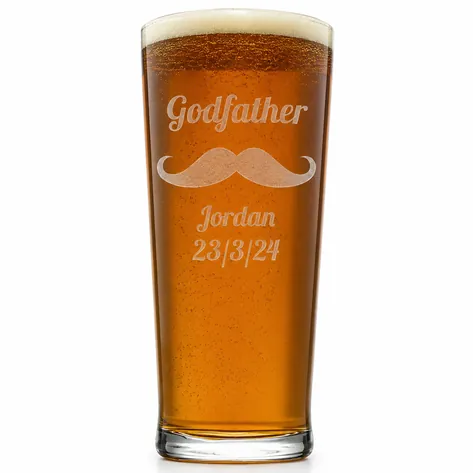 Moustache Personalised Pint Glass