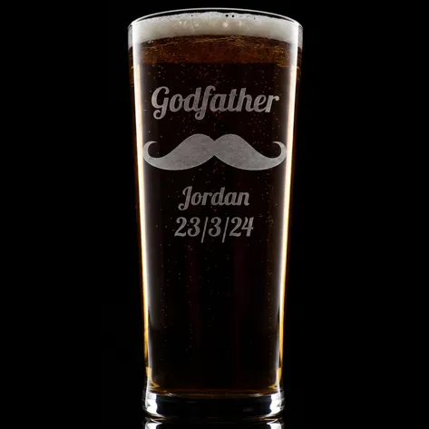 Moustache Personalised Pint Glass