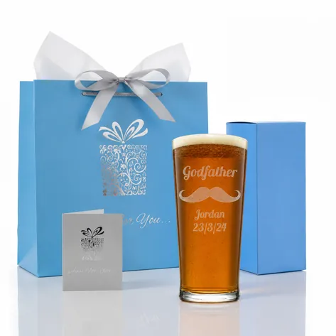 Moustache Personalised Pint Glass