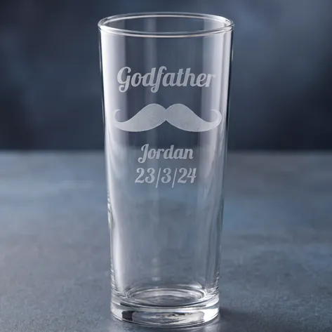 Moustache Personalised Pint Glass