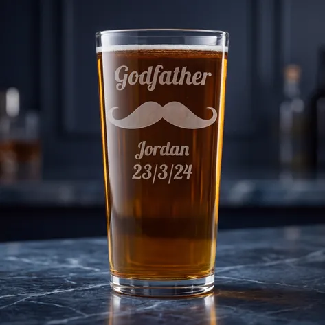 Moustache Personalised Pint Glass