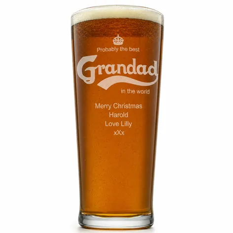 Personalised Pint Glass - Best Grandad In the World