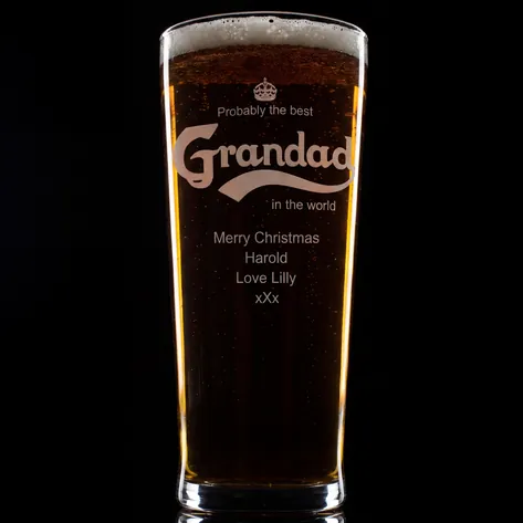 Personalised Pint Glass - Best Grandad In the World