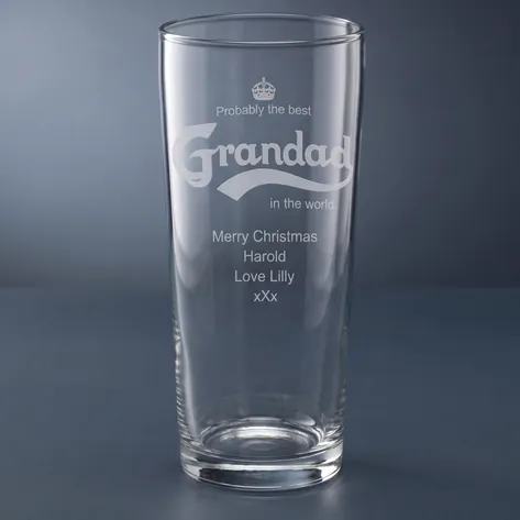 Personalised Pint Glass - Best Grandad In the World