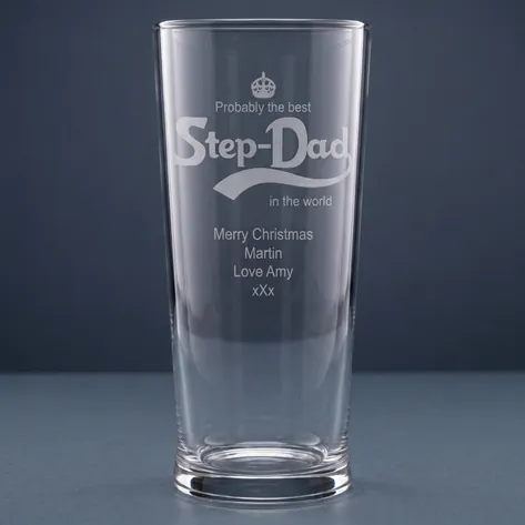 Personalised Pint Glass - Best Step Dad In the World
