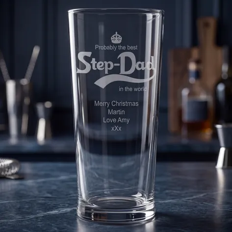 Personalised Pint Glass - Best Step Dad In the World
