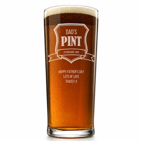 Personalised Pint Glass - Established Crest