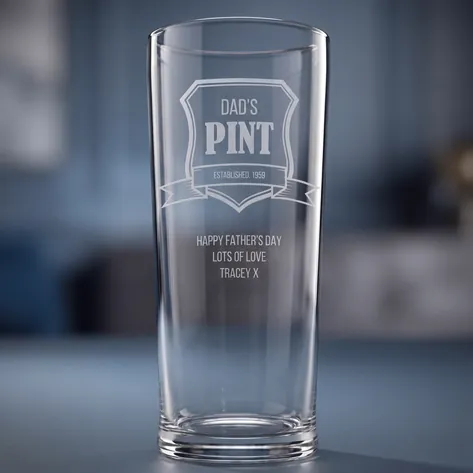 Personalised Pint Glass - Established Crest