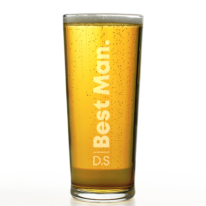 Personalised Wedding Groomsmen Pint Glass Choose Option