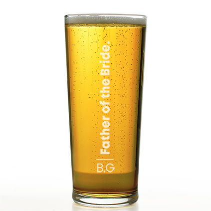 Personalised Wedding Groomsmen Pint Glass Choose Option