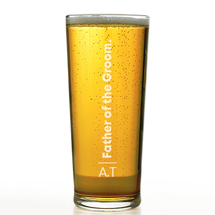 Personalised Wedding Groomsmen Pint Glass Choose Option