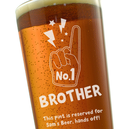 Personalised Engraved No1 Dad Pint Glass