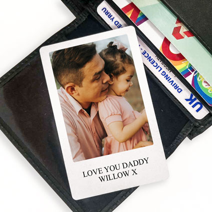 Personalised Metal Photo Wallet Card With Message