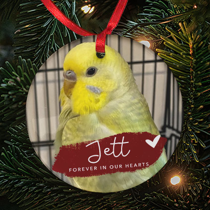 Personalised Photo Upload In Memory Round Bauble