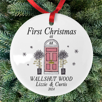 Personalised First Christmas In New Home Bauble