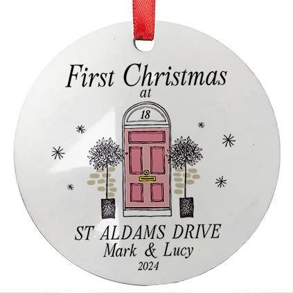 Personalised First Christmas In New Home Bauble