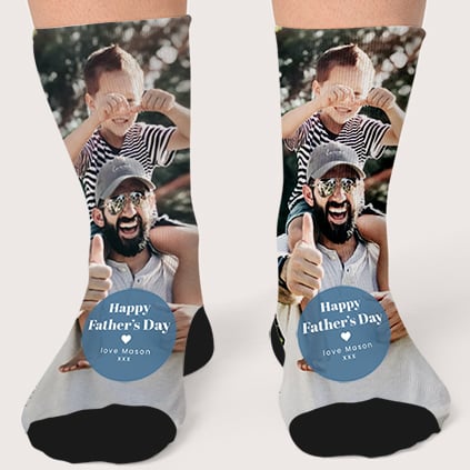 Personalised Father's Day Full Photo Socks